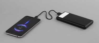 Зарядное устройство Lumos 10000 mAh с фонариком, черное