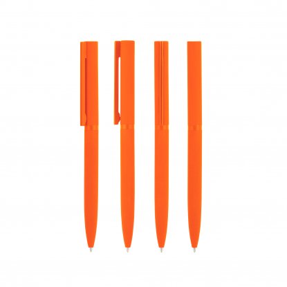 Ручка шариковая Sirius, soft touch, оранжевая