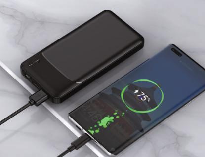 Зарядное устройство Ten 10000 mAh, черное