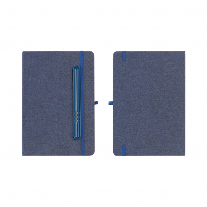 Блокнот Magnet с ручкой Trade на магните, с подставкой под смартфон, синий с красным