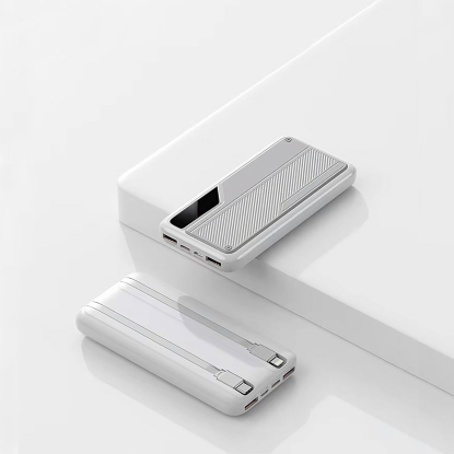 Зарядное устройство Connect 10000 mAh со встроенными Type-C/Lightning кабелями