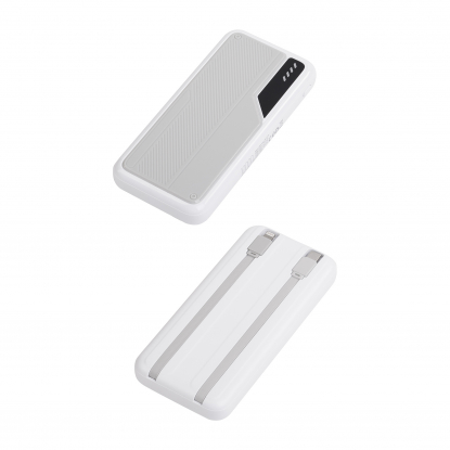 Зарядное устройство Connect 10000 mAh со встроенными Type-C/Lightning кабелями