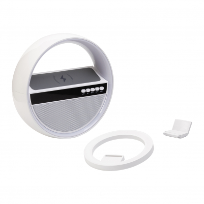 Bluetooth колонка Smart Orb 5Вт с беспроводным (15W) ЗУ, лампой, часами, FM радио