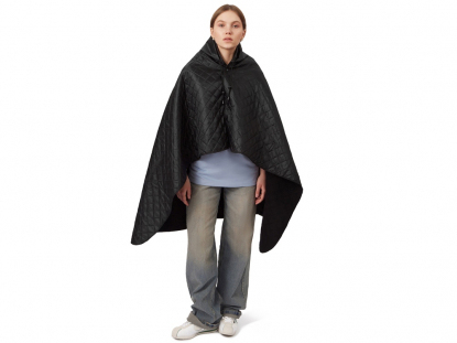 Плед-пончо 2-в-1 Cappy с капюшоном и мешком, черный