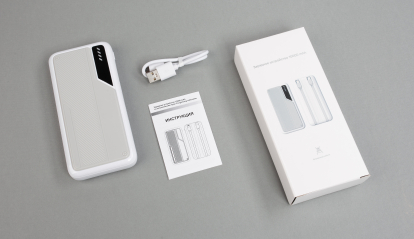 Зарядное устройство Connect 10000 mAh со встроенными Type-C/Lightning кабелями