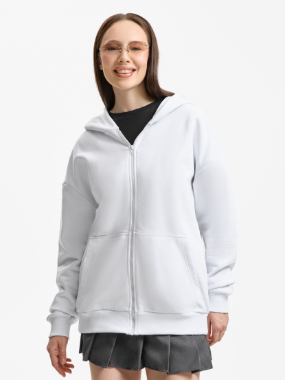 Толстовка оверсайз Sartoro, унисекс, белая