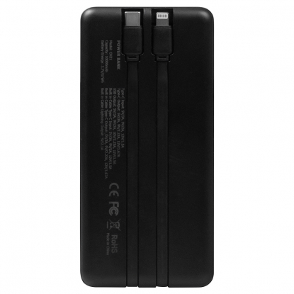 Внешний аккумулятор (powerbank) Stream 10, 10 000 mAH, с двумя зарядными шнурами, 22,5W (Ватт) super fast charge, Power Delivery (PD) 25.5W (dfnn), c цифровым дисплеем для контроля заряда