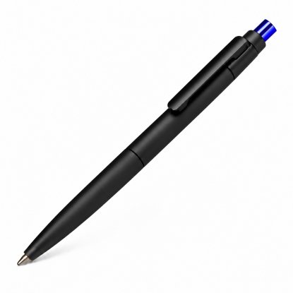 Ручка шариковая Шэдоу soft-touch, черная с синим