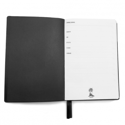 Ежедневник A5 недатированный Efemero в мягком переплёте, черный