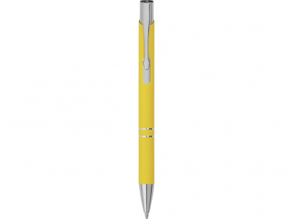 Ручка металлическая шариковая Legend Gum, soft-touch, желтая