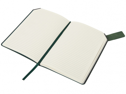 Блокнот А5 с магнитным клапаном в гибкой обложке Chaplin, зеленый