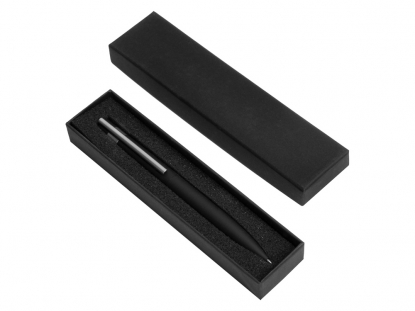 Ручка шариковая металлическая Matteo soft-touch, черная