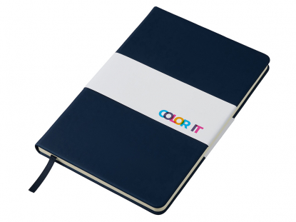 Бизнес-блокнот А5 С3 soft-touch с магнитным держателем для ручки, темно-синий