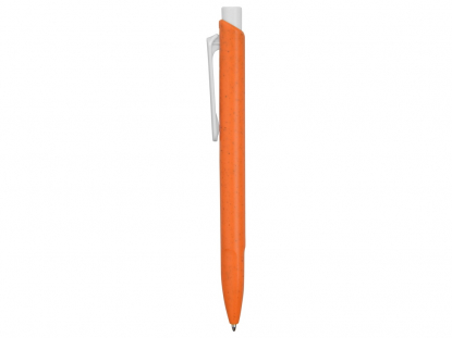 Ручка шариковая ECO W из пшеничной соломы, оранжевая, вид сбоку