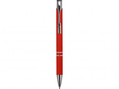 Ручка металлическая шариковая Legend Gum, soft-touch, красная
