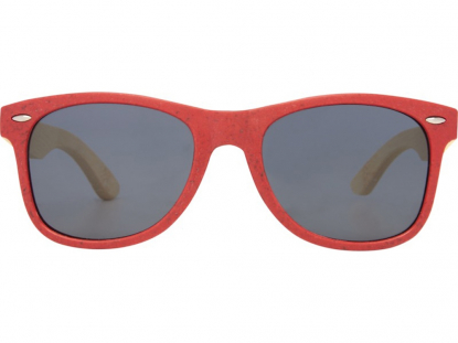 Солнцезащитные очки Sun Ray с бамбуковой оправой, красные