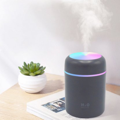 Увлажнитель-ароматизатор с подсветкой Aroma, темно-серый