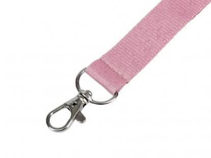 Ланьярд с карабином, розовый