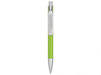 Ручка металлическая шариковая Large, ярко-зеленая, вид сзади