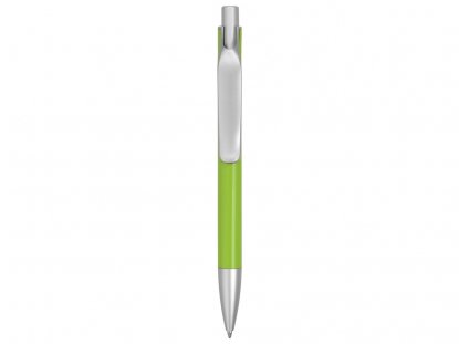 Ручка металлическая шариковая Large, ярко-зеленая, вид сзади