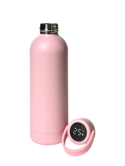Термобутылка Chelsea с дисплеем температуры, розовая
