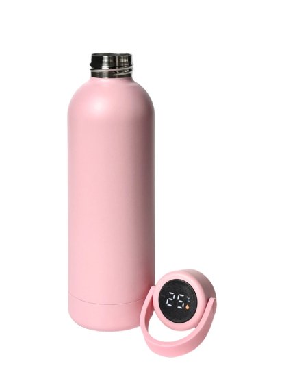 Термобутылка Chelsea с дисплеем температуры, розовая