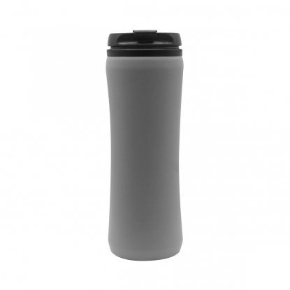 Термостакан Miora, серая, вид спереди