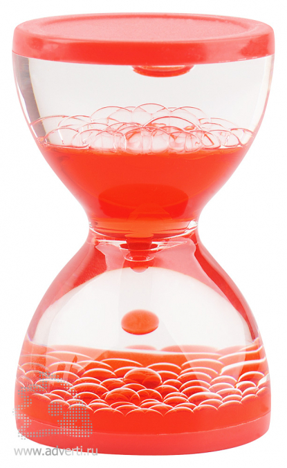 Жидкостная фигура для релаксации Hourglass, красная