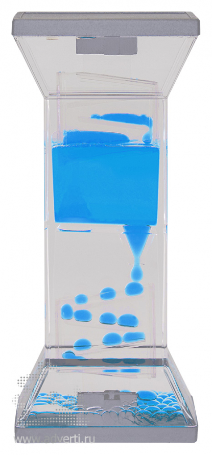 Жидкостная фигура для релаксации Sandglass, синяя