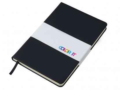 Бизнес-блокнот А5 С3 soft-touch с магнитным держателем для ручки, черный