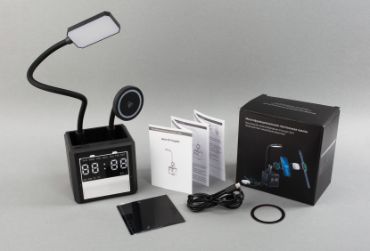 Лампа Smart Flex с беспроводным 3в1 (15W) ЗУ с MagSafe, часами, карандашницей и подсветкой логотипа