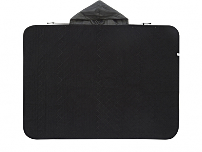 Плед-пончо 2-в-1 Cappy с капюшоном и мешком, черный