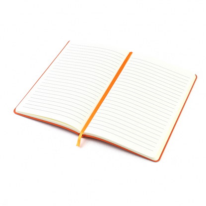 Блокнот Molto с линованными страницами, A5, оранжевый, открытый