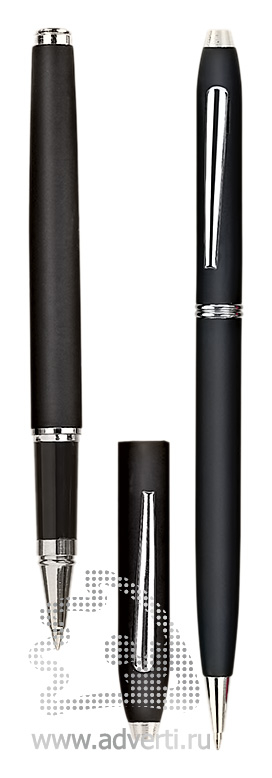 Роллер и шариковая ручка из набора Экзюпери, черные