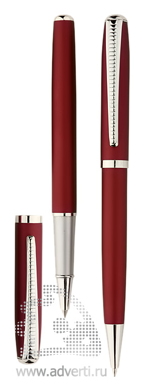 Роллер и шариковая ручка из набора Дали, красные