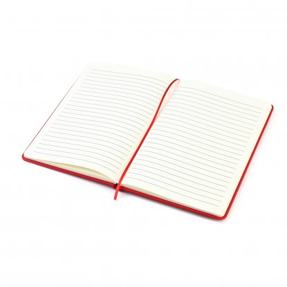 Блокнот Monte с линованными страницами, A5, красный, открытый