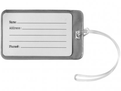 Бирка для багажа Voyage, черная, обратная сторона