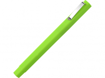 Ручка шариковая пластиковая Quadro Soft, ярко-зеленая