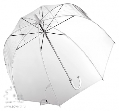 Зонт-трость прозрачный, полуавтомат, вид сверху
