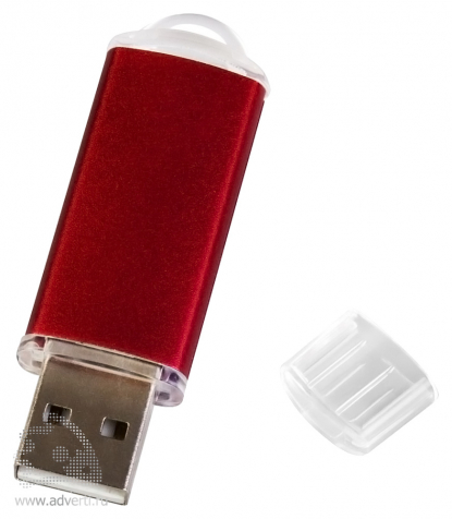 USB флеш карта Simple, красная, открытая
