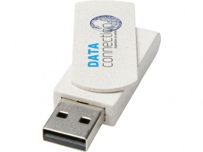 USB 2.0-флешка Rotate из пшеничной соломы, пример нанесения