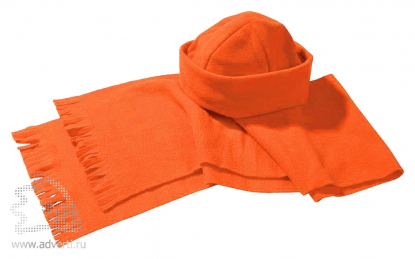 Комплект Stan Duet: шапка и шарф, оранжевый