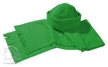 Комплект Stan Duet: шапка и шарф, зелёный