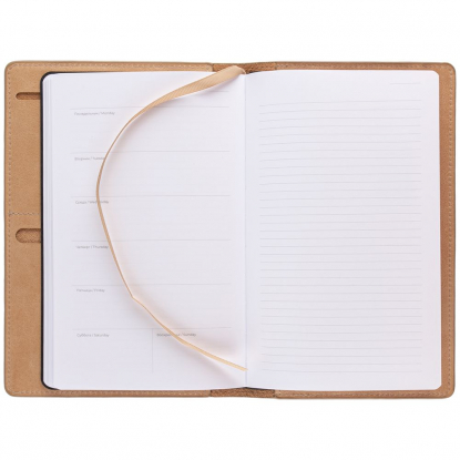 Еженедельник-портфолио недатированный Remini, бежевый