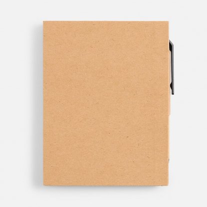 Мини-блокнот Eco Light с ручкой с черными элементами, ver.2