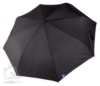 Зонт Wind & Rain, полуавтомат, 3 сложения, черный