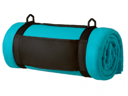 Плед Нежность с ремешком на плечо, светло-голубой