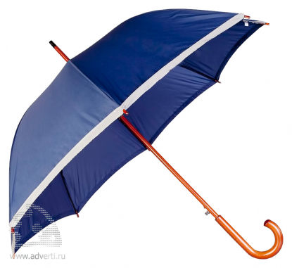 Зонт-трость Unit Reflect, полуавтомат, синий