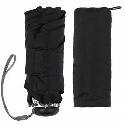 Зонт складной 811 X1, черный, с чехлом