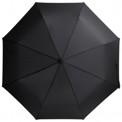 Зонт складной Floyd,с кольцом, механический, черный, вид сверху